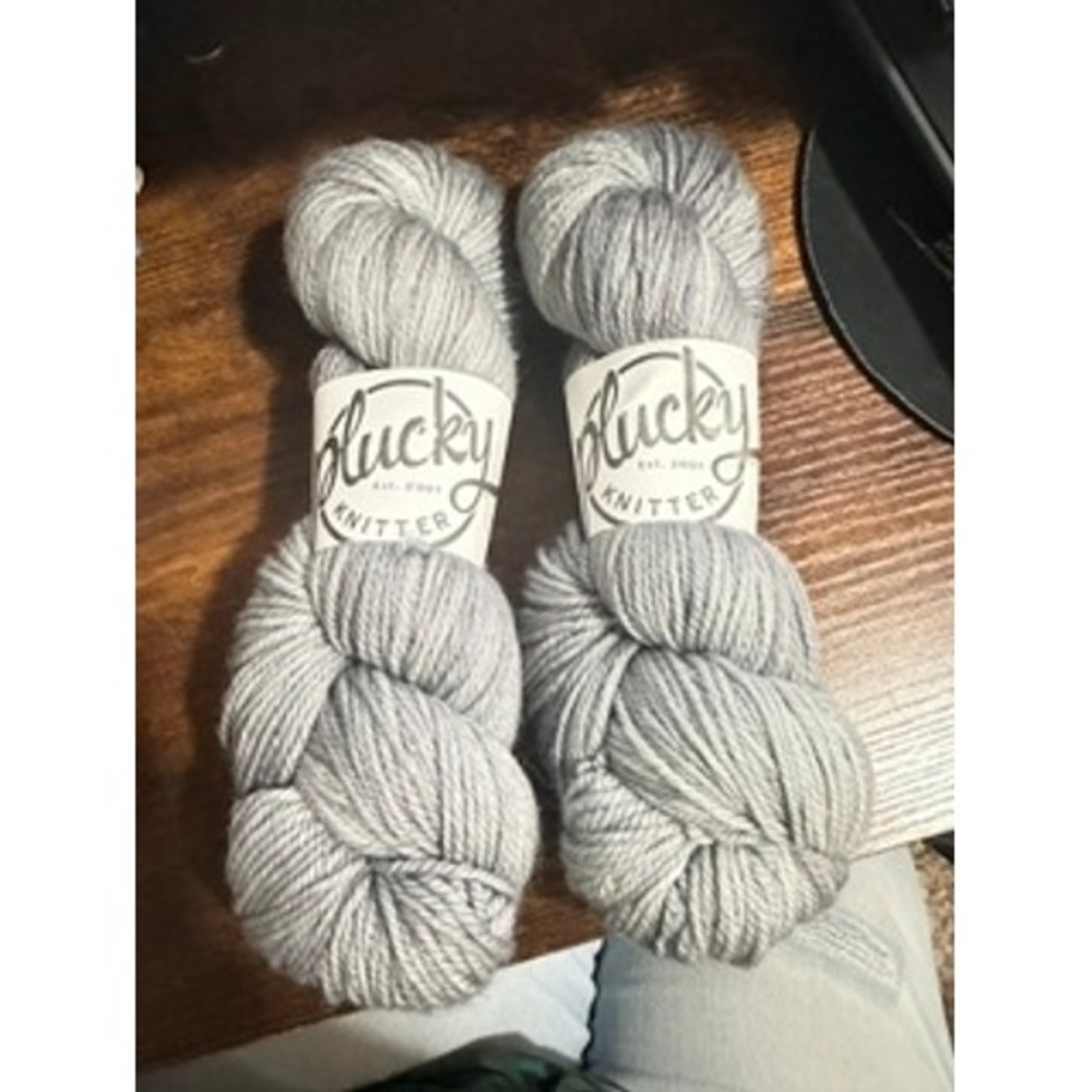 Plucky Knitter Trusty Yarn 2 Skeins Grey NEW Kindred Spirits Merino Wool 500yd